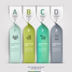 Vector spiral infographics banner