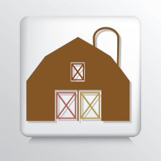Square Architecture Real Estate Icon Farm Barn