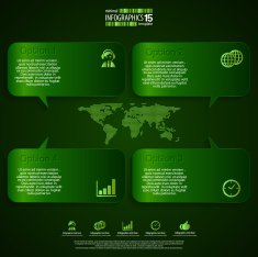Abstract 3D infographic