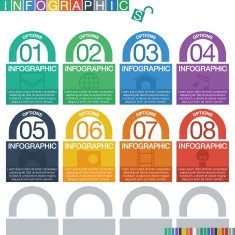 Abstract infographics flat design N16