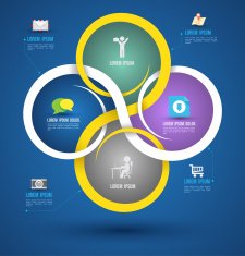 Modern Simply infographic template N3