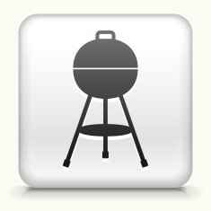 Square Button with Closed Grill