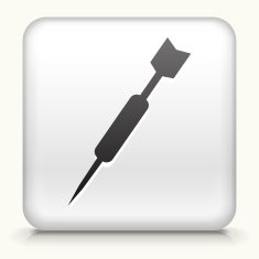 Square Button with Sharp Dart