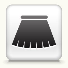 Square Button with Skirt