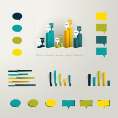 Info graphic set elements