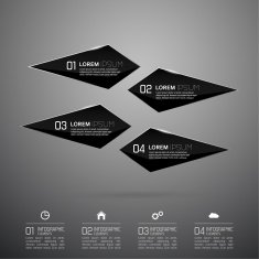 Modern design of shining crystals triangular shapes