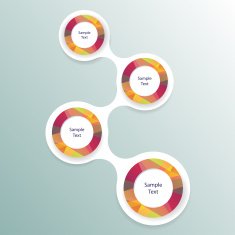 colorful round diagram infographics