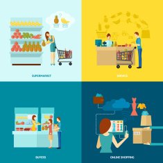 Buyer Flat Icons Set