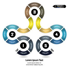 Modern colorful infographics options banner