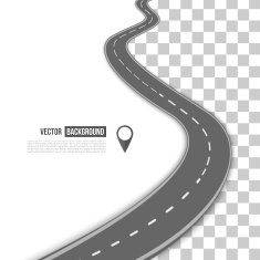 Vector path on the road N2