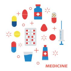 medicine flat design