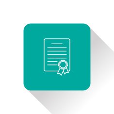 certificate with badge icon N2