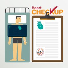Heart infochart in flat design Checkup clipboard N2