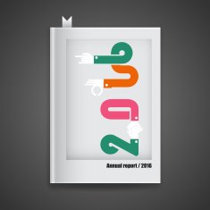 Cover Annual Report 2016 Modern Vector abstract brochure N4
