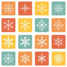 Vector Set of Snowflakes Icons N2