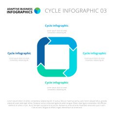 Cycle infographics template 3