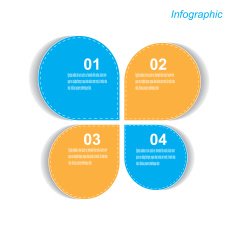 Infographic design template with paper tags N14