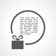wide circle box with present N2