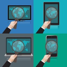 SEO Optimization Web Analytics Vector Illustration set N2
