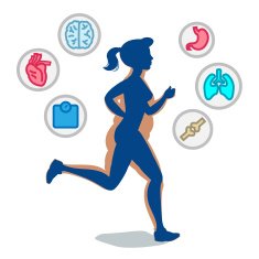 Jogging woman running infographic elements loss weight cardio t N2