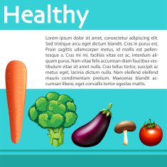 Mix vegetables on healthy poster