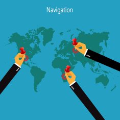 world map infographic navigation