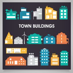 Buildings and houses collection