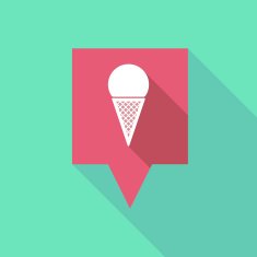 Tooltip icon with a cone ice cream
