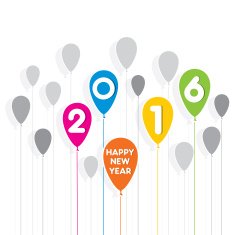happy new year 2016 design N25