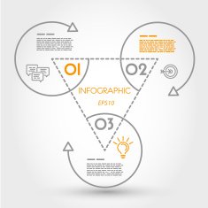 linear infographic template from rings N2
