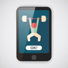 weightlifting flat icon with long shadow eps10 N6