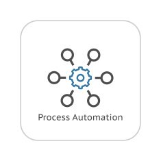 Process Automation Icon Business Concept Flat Design N2
