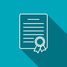 certificate with badge icon N4