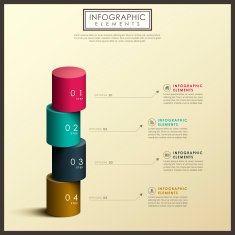 abstract 3d cylinder infographics N2