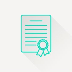 certificate with badge icon N5