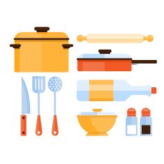Kitchen Utensils Collection Vector Illustration