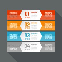Infographics design template Business concept with 4 options N11
