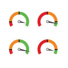 Set indicator showing a progress of performance level