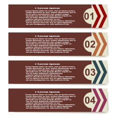Set elements of infographics with arrows on white background N2