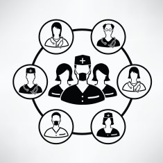 Doctor info graphic design clean vector