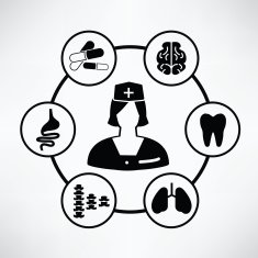 Medical info graphic design clean vector N4
