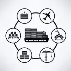 Shipping info graphic design clean vector