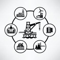 Industry info graphic design clean vector