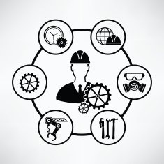 Engineer info graphic design clean vector