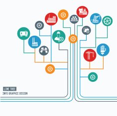 Industry info graphic design on white background vector