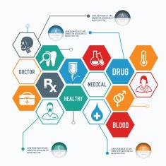 Medical info graphic design on white background vector