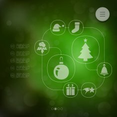 Christmas infographic with unfocused background N8