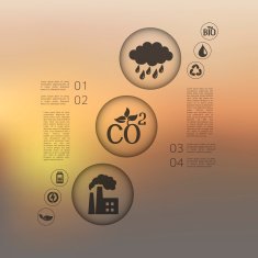 ecology infographic with unfocused background N14