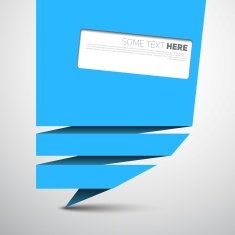 Origami paper speech bubble