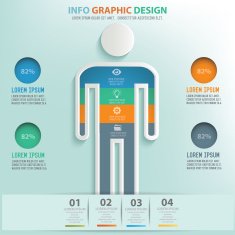 Man info graphic design clean vector N2